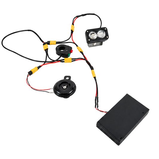 PlugNPlay™ E-Bike Horn 105DB & Baja 2000 Lumems Light Kit